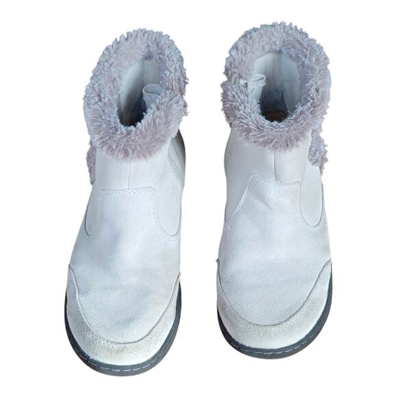 Khombu Iris Winter Snow Boots Side Zip White Suede Women's US 9 - Picture 6 of 9